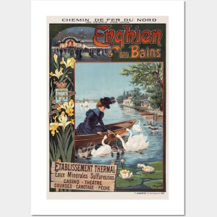 Enghien les Bains France Vintage Poster 1900 Posters and Art